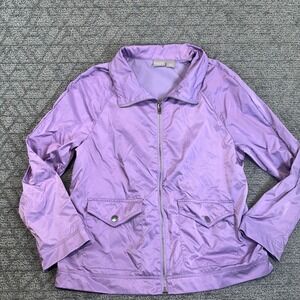 Chicos Zenergy‎ Lightweight Zip Front Jacket Lavender Women's Size 1